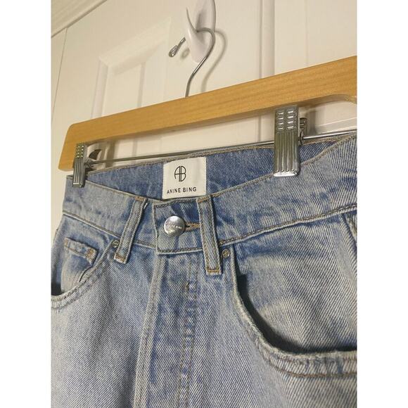 Anine Bing Sonya Jeans Classic Blue Size 23 - Picture 9 of 14